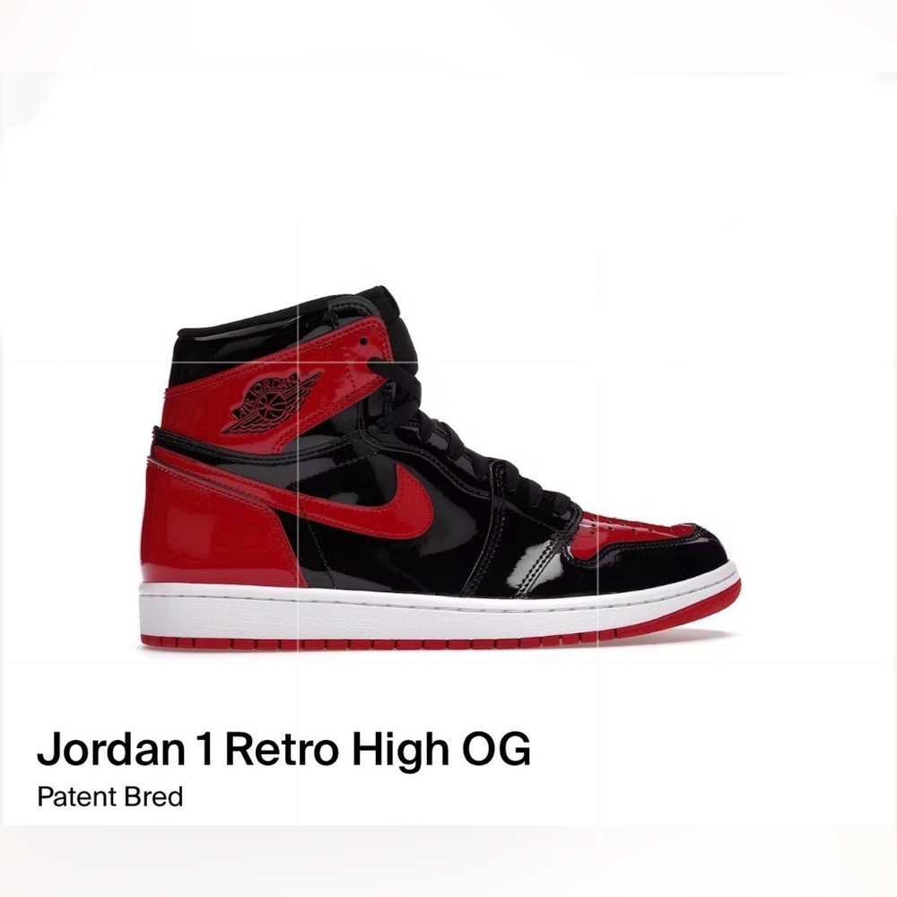 Jordan 1 Retro High OG - Black/Red Patent